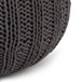 Shelby - Hand Knit Round Pouf - Slate Gray