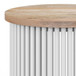 Demy - Metal And Wood Accent Table - Natural / White