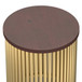 Demy - Metal And Wood Accent Table - Cognac / Gold