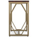Selma - Metal And Wood Accent Table - Cognac