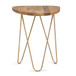 Patrice - Wood Accent Table - Natural / Gold