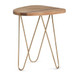 Patrice - Wood Accent Table - Natural / Gold