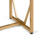 Selma - Metal And Wood Accent Table - Natural / Gold