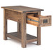 Monroe - Narrow Side Table - Rustic Natural Aged Brown