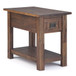 Monroe - Narrow Side Table - Distressed Charcoal Brown