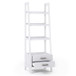 Sawhorse - Ladder Shelf With Storage - White