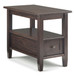 Warm Shaker - Narrow Side Table - Tobacco Brown