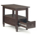 Warm Shaker - Narrow Side Table - Tobacco Brown