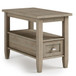 Warm Shaker - Narrow Side Table - Distressed Gray