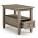 Warm Shaker - Narrow Side Table - Distressed Gray