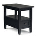 Warm Shaker - Narrow Side Table - Black