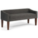 Parris - Upholstered Bench - Dark Gray