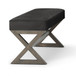 Salinger - Large Ottoman Bench - Distressed Black