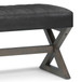 Salinger - Large Ottoman Bench - Distressed Black