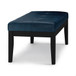 Lacey - Tufted Ottoman Bench - Distressed Dark Blue