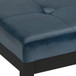 Lacey - Tufted Ottoman Bench - Distressed Dark Blue