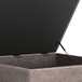 Owen - Extra Large Square Coffee Table Storage Ottoman - Distressed Gray Taupe