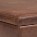 Owen - Extra Large Square Coffee Table Storage Ottoman - Distressed Saddle Brown
