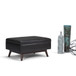 Owen - Coffee Table Storage Ottoman - Distressed Black
