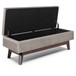 Owen - Rectangular Storage Ottoman - Distressed Gray Taupe