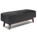 Owen - Rectangular Storage Ottoman - Distressed Black