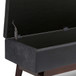 Owen - Rectangular Storage Ottoman - Distressed Black