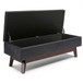 Owen - Rectangular Storage Ottoman - Distressed Black