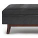 Owen - Rectangular Storage Ottoman - Distressed Black