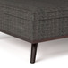 Owen - Square Coffee Table Storage Ottoman - Ebony