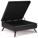 Owen - Square Coffee Table Storage Ottoman - Tanners Brown