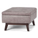 Owen - Coffee Table Storage Ottoman - Distressed Gray Taupe