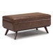 Owen - Lift Top Large Coffee Table Storage Ottoman - Distressed Chestnut Brown