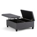 Ellis - Coffee Table Storage Ottoman - Slate Gray