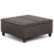 Ellis - Coffee Table Storage Ottoman - Distressed Brown