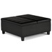 Ellis - Coffee Table Storage Ottoman - Distressed Black