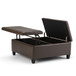 Ellis - Coffee Table Storage Ottoman - Chocolate Brown