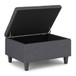 Harrison - Small Coffee Table Storage Ottoman - Slate Gray