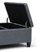 Harrison - Coffee Table Storage Ottoman - Stone Gray
