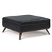 Owen - Square Coffee Table Storage Ottoman - Midnight Black