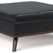 Owen - Square Coffee Table Storage Ottoman - Midnight Black