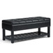 Saxon - Storage Ottoman Bench - Midnight Black