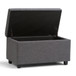 Darcy - Storage Ottoman Bench - Slate Gray