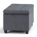 Sienna - Storage Ottoman Bench - Slate Gray