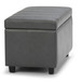 Darcy - Storage Ottoman Bench - Stone Gray