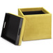 Rockwood - Cube Storage Ottoman With Tray - Dijon Yellow