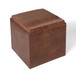 Rockwood - Cube Storage Ottoman With Tray - Distressed Saddle Brown