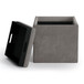 Rockwood - Cube Storage Ottoman With Tray - Distressed Slate Gray