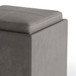 Rockwood - Cube Storage Ottoman With Tray - Distressed Slate Gray