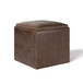 Rockwood - Cube Storage Ottoman With Tray - Distressed Brown