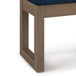Milltown - Footstool Small Ottoman Bench - Distressed Dark Blue